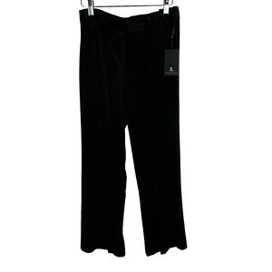 Jules & Leopold Womens Velvet Pull-On Wide Leg Pants Black Size XS Trendy Lounge